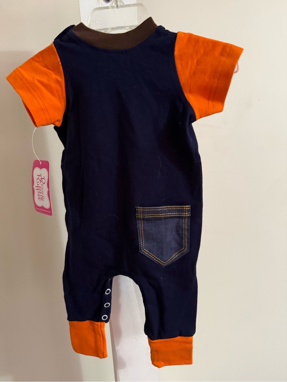 NWT Ricrac & Ruffles Pumpkin Romper - Picture 13 of 13